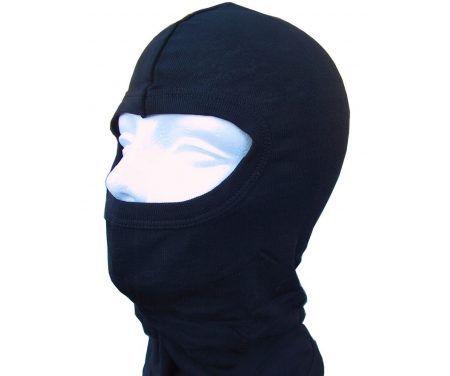 Balaclava hjelmhue fullface bomuld i unisize sort