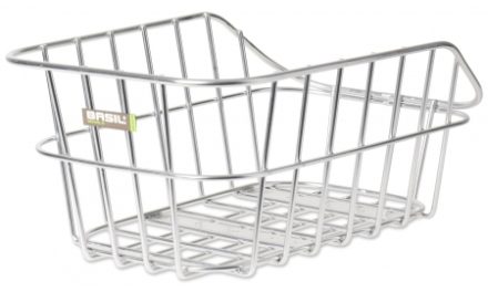 Basil Cento Alu – Cykelkurv til bag – Sølv