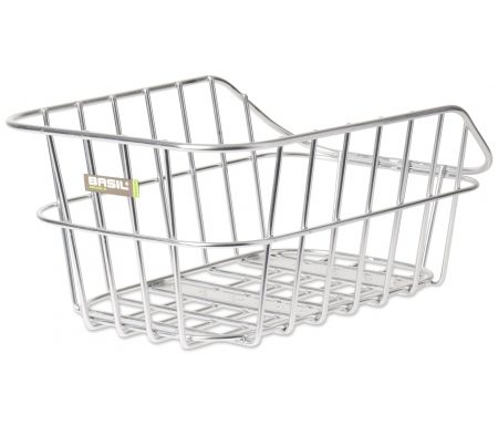 Basil Cento Alu – Cykelkurv til bag – Sølv