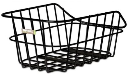 Basil – Cento – Cykelkurv i alu – Sort – Til montering bagpå