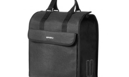 Basil Mira – Cykeltaske til bag – Sort – Sidehængt Hook On System