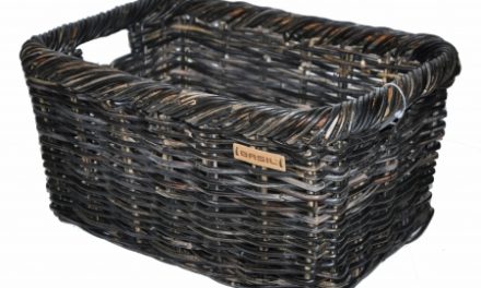 Basil Noir L – Cykelkurv i flet – Til for og bag – Sort