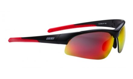 BBB Impress BSG-58  – Løbe- og cykelbrille – 3 sæt linser – Matsort/rød