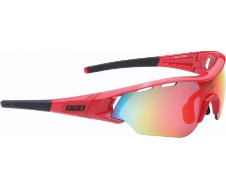 BBB –  Løbe- og cykelbrille Summit – 3 sæt linser – Rød