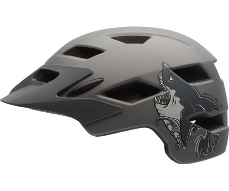 Bell Sidetrack – Cykelhjelm – Mat Titan Med Haj Motiv