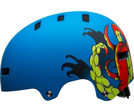 Bell Span – Cykel- og skaterhjelm – Mat blå med motiv