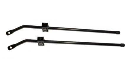 Beslag til bagagebærer – Sæt til montering på stellet – 300 mm – Sort