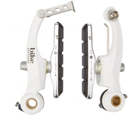 Bike Attitude bremseklo – V-bremse – mini – hvid – 85 mm