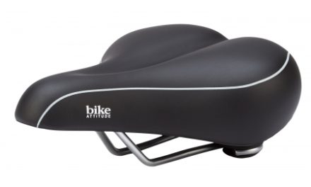 Bike Attitude – Cykelsadel – komfort lux med gel – Sort