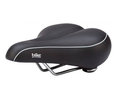 Bike Attitude – Cykelsadel – komfort lux med gel – Sort