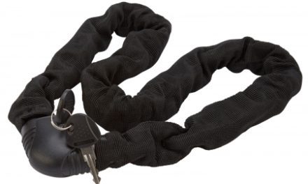 Bike Attitude – Kædelås – 8 mm x 100 cm – Sort – med nøgle og vinklet låsecylinder