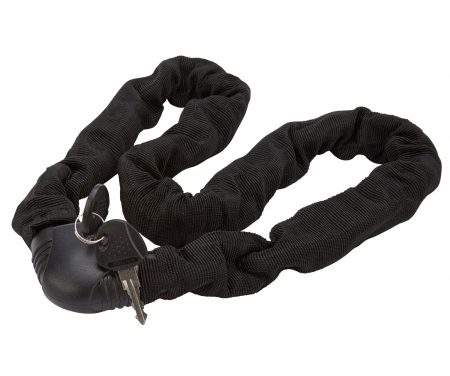 Bike Attitude – Kædelås – 8 mm x 100 cm – Sort – med nøgle og vinklet låsecylinder