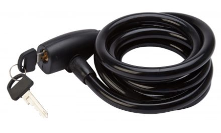 Bike Attitude Spirallås 12 mm x 180 cm – sort – med nøgle