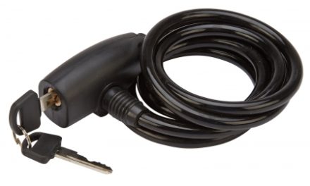 Bike Attitude – Spirallås – 8 mm x 150 cm – Sort med nøgle