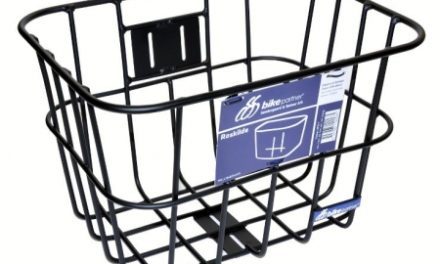 Bike Partner – Roskilde – Cykelkurv til front – Matsort alu – med beslag
