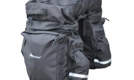 BikePartner – Caroline – Cykeltaske til bagagebærer -Sort – 3 delt 40 liter