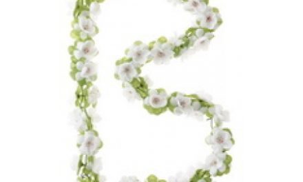 Blomsterkrans Hvid plast til cykelkurv