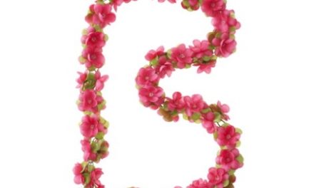 Blomsterkrans Rosa plast til cykelkurv