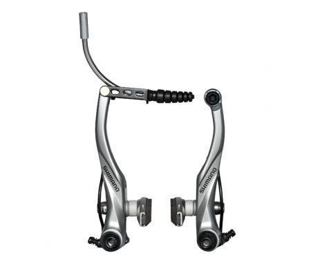 Bremseklo Shimano Alivio V-bremse til bag med udskiftelig bremsegummi