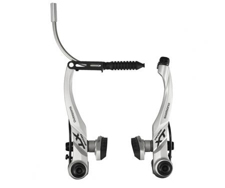 Bremseklo Shimano XT V-bremser Sølv til bag med udskiftelig bremsegummi