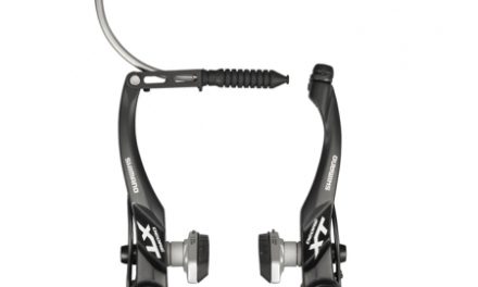 Bremseklo Shimano XT V-bremser Sort til bag med udskiftelig bremsegummi