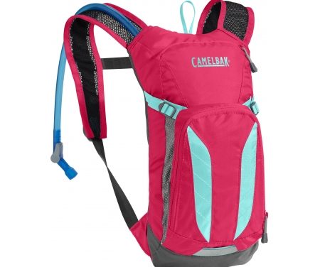 Camelbak Mini M.U.L.E. – Rygsæk 3L med 1,5 L vandreservior – Pink/Turkis-blå