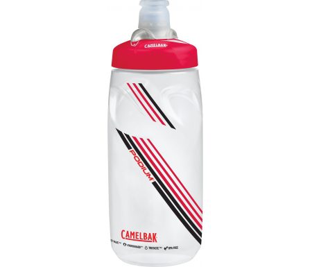 Camelbak Podium – Drikkeflaske 0,62 liter – 100% BPA fri – Transparent Rød