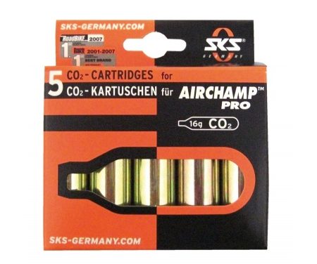 Co2 Patron Air Champ uden gevind 5 stk. a 16 gram i sæt.