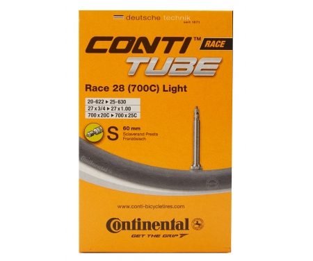 Continental Race 28 Light – Cykelslange – Str. 700×20-25c – 60 mm racerventil
