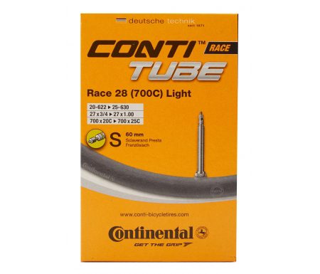 Continental Race 28 Light – Cykelslange – Str. 700×20-25c – 60 mm racerventil