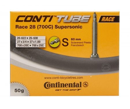 Continental Race 28 Supersonic – Cykelslange – Str. 700×20-25c – 60 mm racerventil