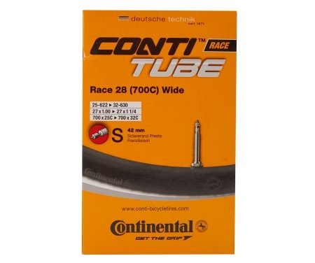 Continental Race 28 Wide – Cykelslange – Str. 700×25-32c – 42 mm racerventil