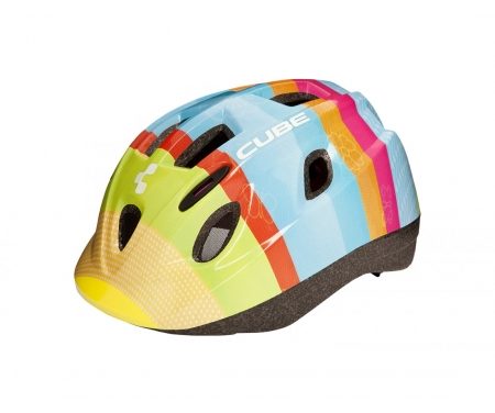 Cube Kids Bunt børnecykelhjelm – Multifarvet – Str. 48-52