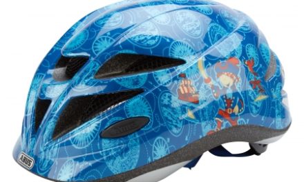 Cykelhjelm Abus Hubble med LED lys Blå pirat