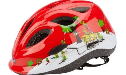 Cykelhjelm Abus Smiley rød/hvid croco fire