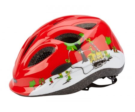 Cykelhjelm Abus Smiley rød/hvid croco fire