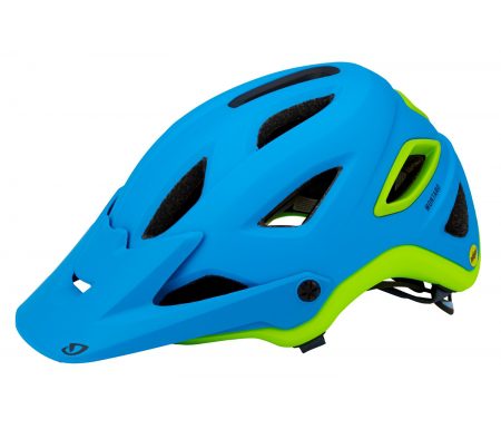 Cykelhjelm Giro Montaro MIPS – Mat blåt/lime