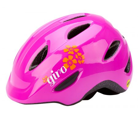 Cykelhjelm Giro Scamp MIPS børnehjelm – Pink blomst