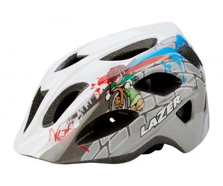 Cykelhjelm Lazer Nut'z Streetboy Str. 50-55 cm Hvid/Grå