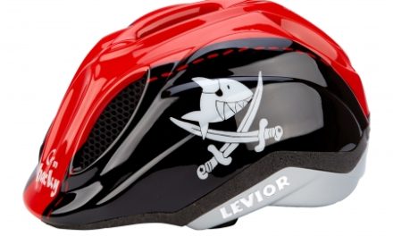 Cykelhjelm Levior Primo Licens med diodelys Rød/Sort