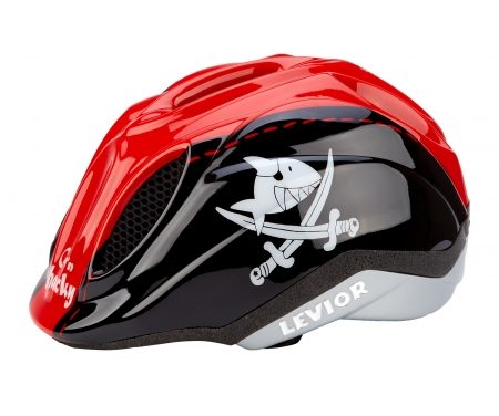 Cykelhjelm Levior Primo Licens med diodelys Rød/Sort