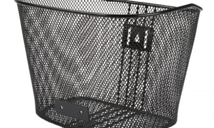 Cykelkurv Net sort til front med stiver og beslag