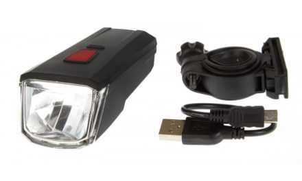 Cykellygte Aim til front med 1 watt styrke og USB oplader
