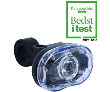 Cykellygte Smart Superflash hvid med batteri – Testvinder