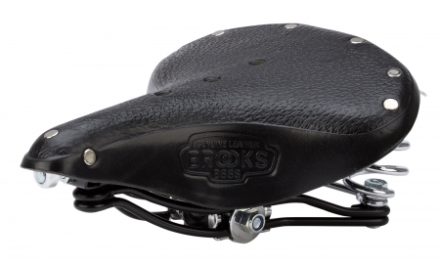 Cykelsadel Brooks B66S Retro Læder Dame Sort