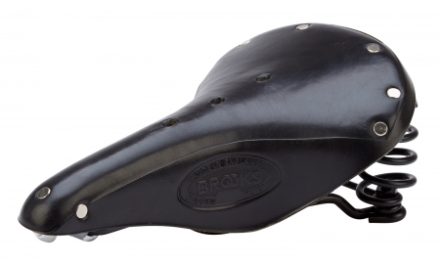 Cykelsadel Brooks Flyer Trekking Læder Herre Sort