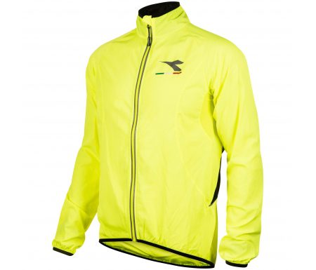 Diadora Giro Windbreaker – Cykeljakke – Gul/sort