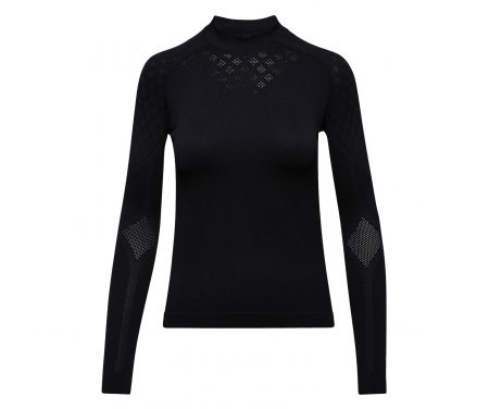 Diadora L. LS Turtle Neck ACT – Svedundertrøje Høj Hals – Dame – Sort/Grå