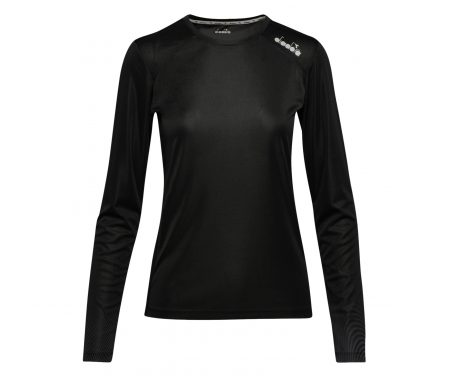 Diadora L. X-Run LS T-Shirt – Lange Ærmer Dame – Sort