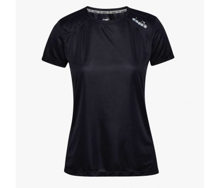 Diadora – L. X-run SS T-shirt – Løbe t-shirt – Dame – Sort